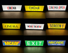 Load image into Gallery viewer, Art of the Movies Back Lit Cinema Signs