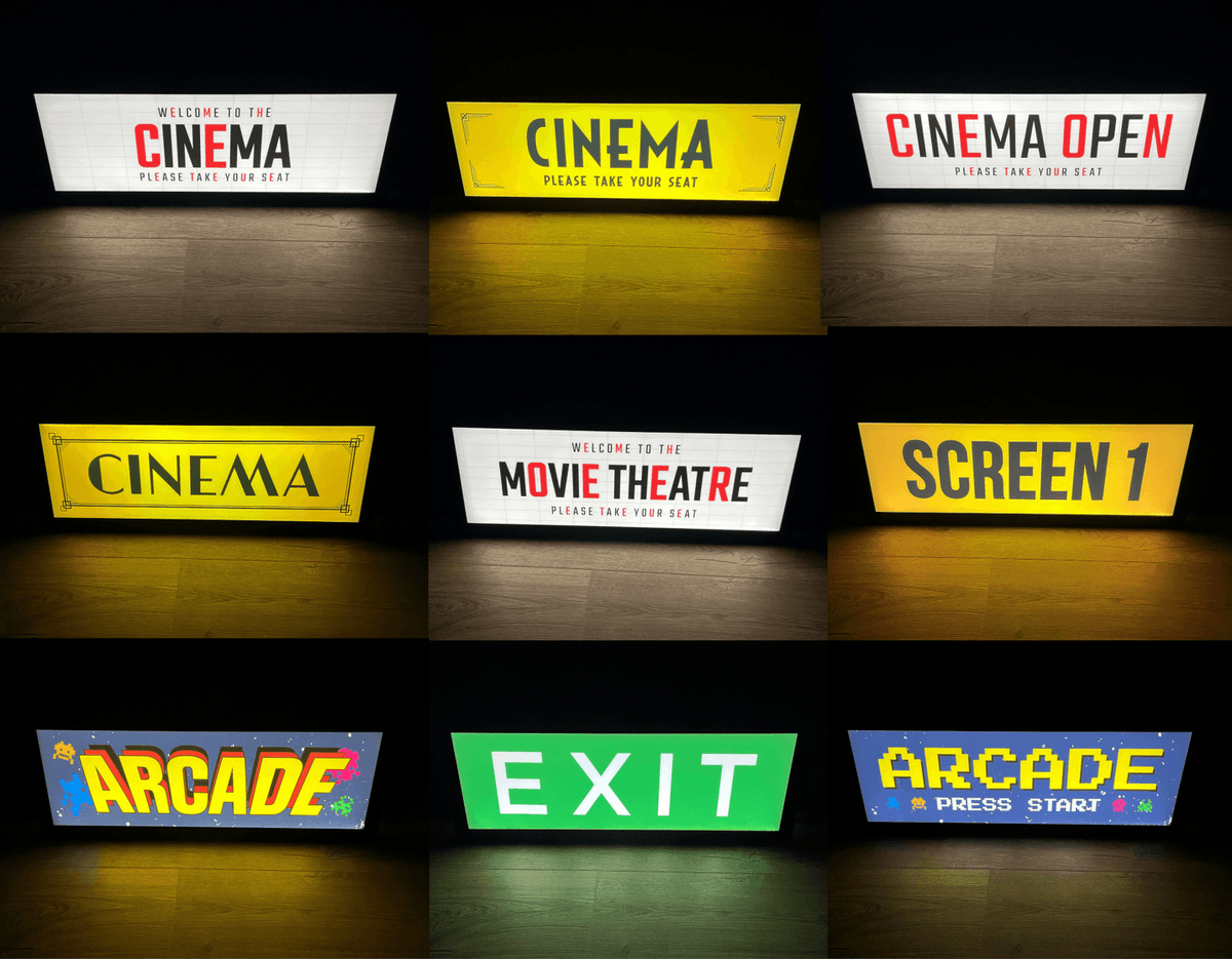 Back-Lit Cinema Sign - Make Your Cinema Your Own! – Art of the Movies