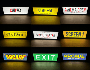 Art of the Movies Back Lit Cinema Signs