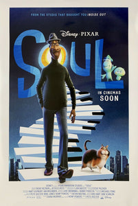 An original movie poster for the Disney PIXAR animated film Soul