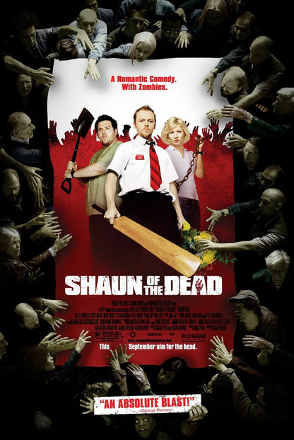An original movie poster for the film Shaun of the Dead