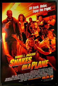 An original movie poster for the film Snakes On A Plane