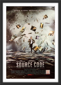 An original movie poster for the Jake Gyllenhaal film Source Code
