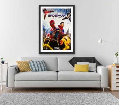 An original movie poster for the Marvel film Spider-Man No Way Home