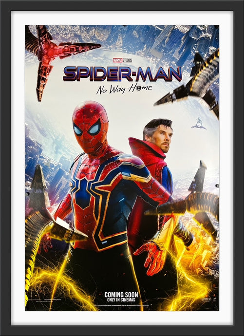 An original movie poster for the Marvel film Spider-Man No Way Home