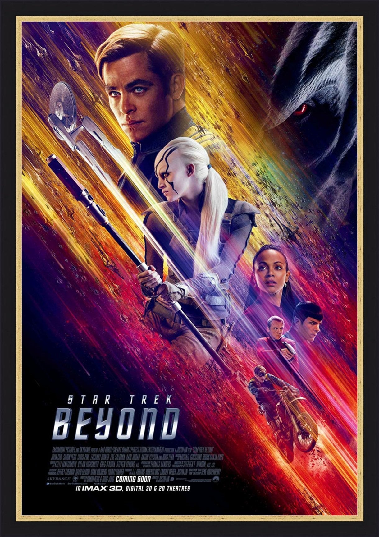 An original movie poster for the film Star Trek Beyond