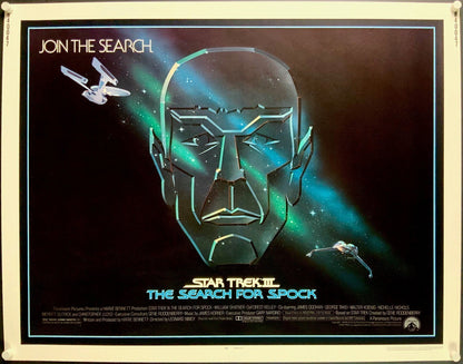 An original half sheet movie poster for the Star Trek film - The Search For Spock