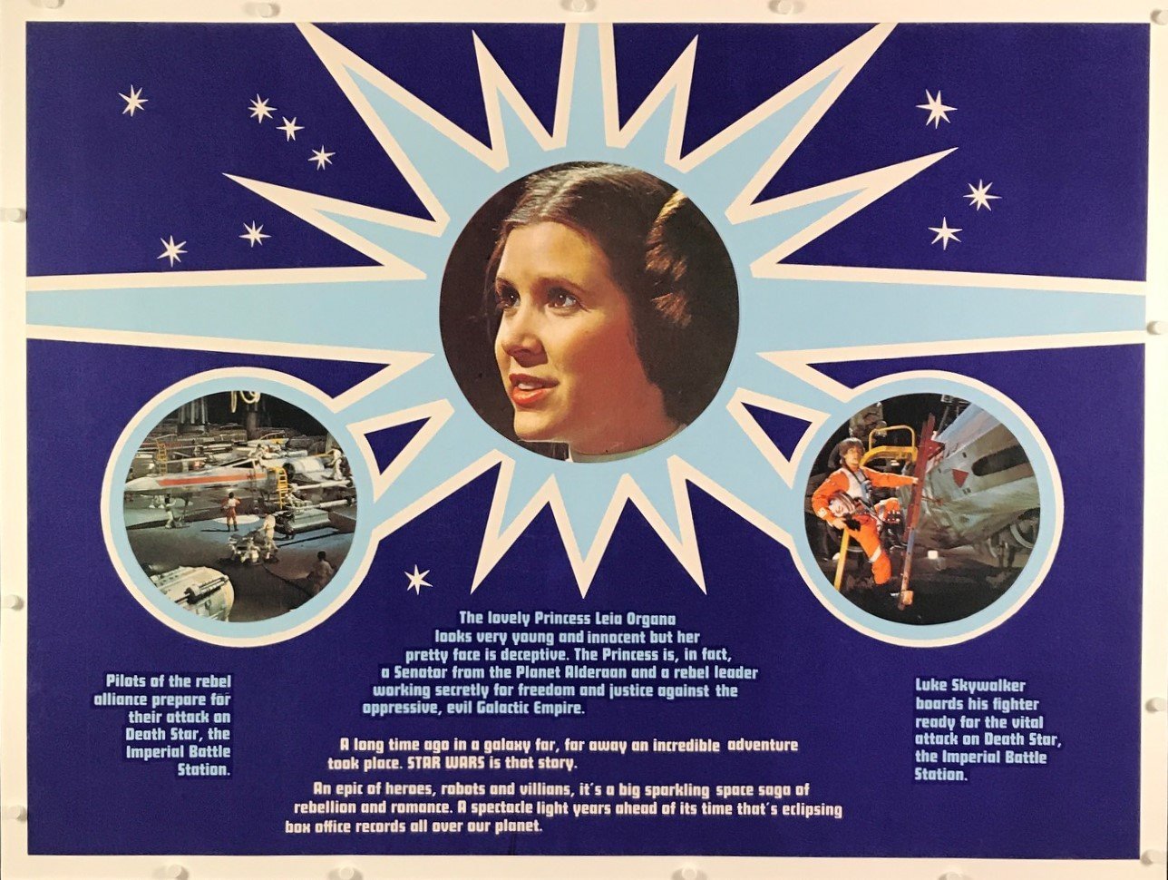 An original Marley Haley quad poster for the film / movie Star Wars