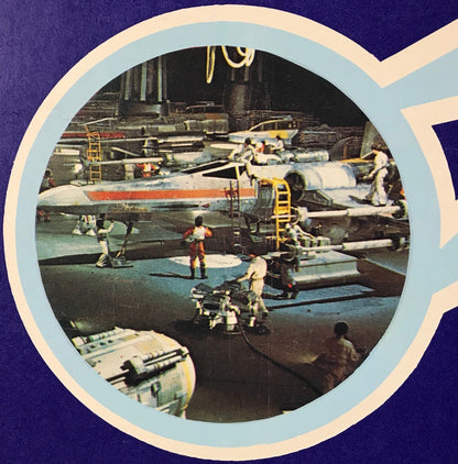 Aclose up image of an original Marley Haley quad poster for the film / movie Star Wars