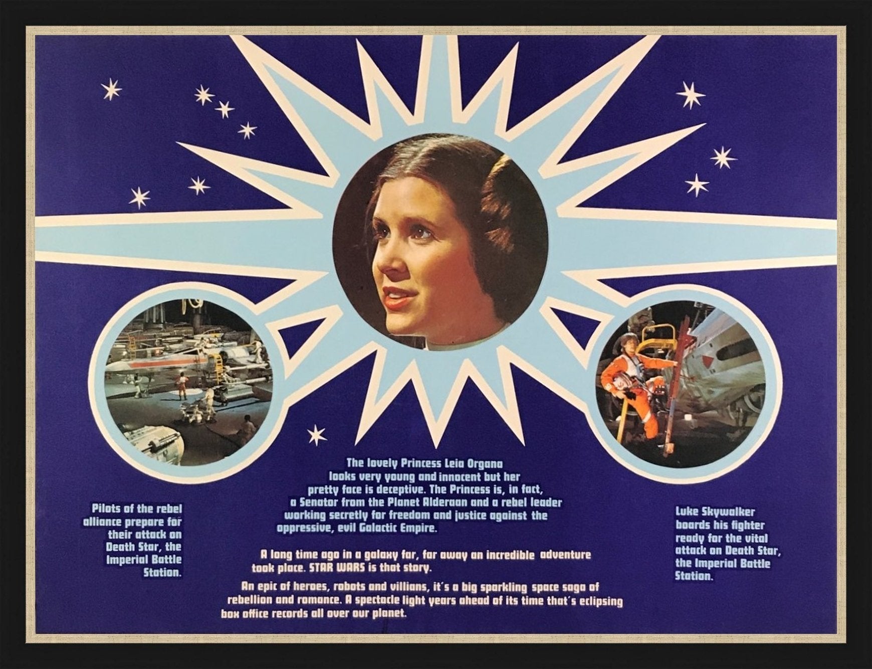 An original Marley Haley quad poster for the film / movie Star Wars
