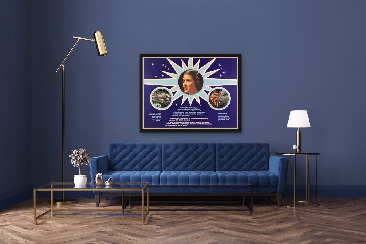 An original Marley Haley quad poster for the film / movie Star Wars