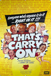 An original movie poster for the film That's Carry On