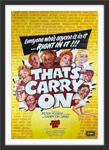 An original movie poster for the film That's Carry On