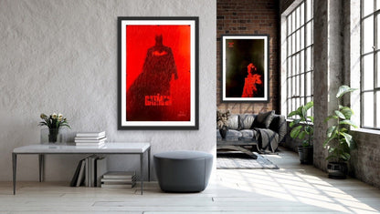 An original movie poster for the 2022 film The Batman
