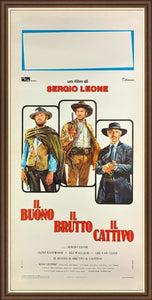 An original Italian locandina movie poster for the Spaghetti Western film The Good The Bad and The Ugly