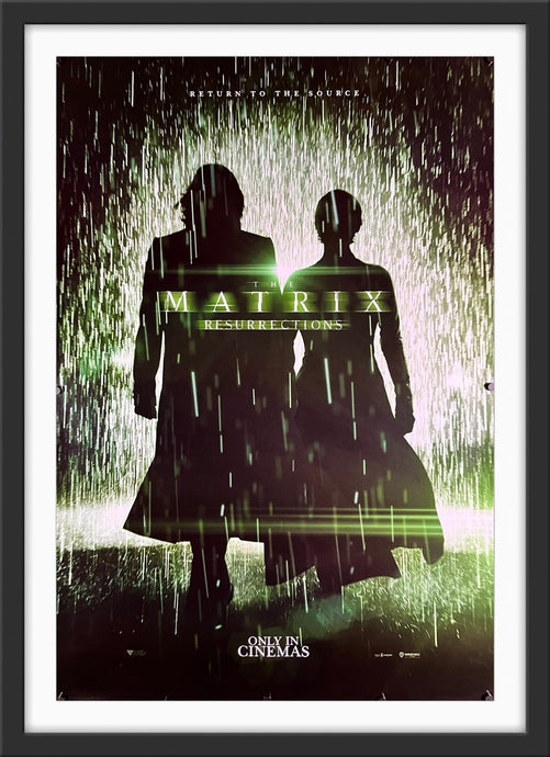 An original movie poster for the film The Matrix Resurrections