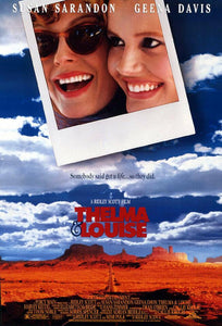 An original movie poster for the film Thelma and Louise