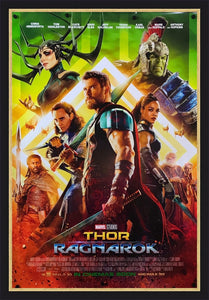 An original movie poster for the Marvel film Thor Ragnarok