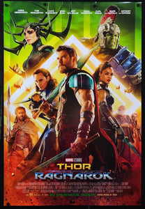 An original movie poster for the Marvel film Thor Ragnarok