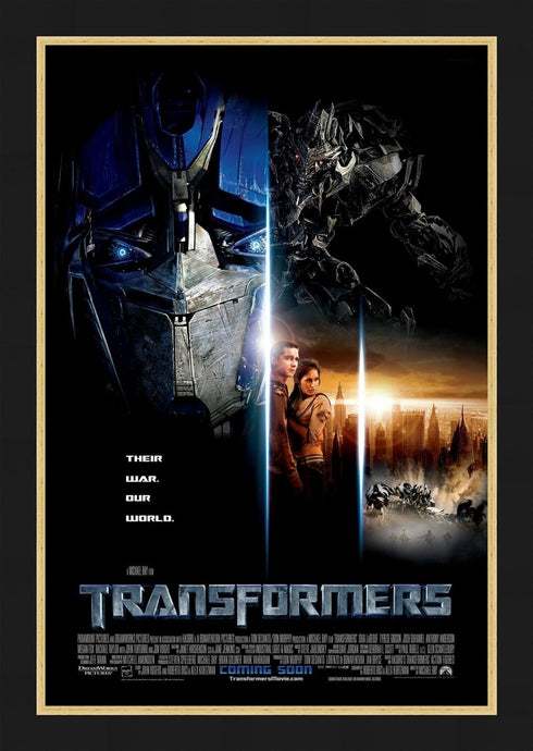 An original movie poster for the film Transformers