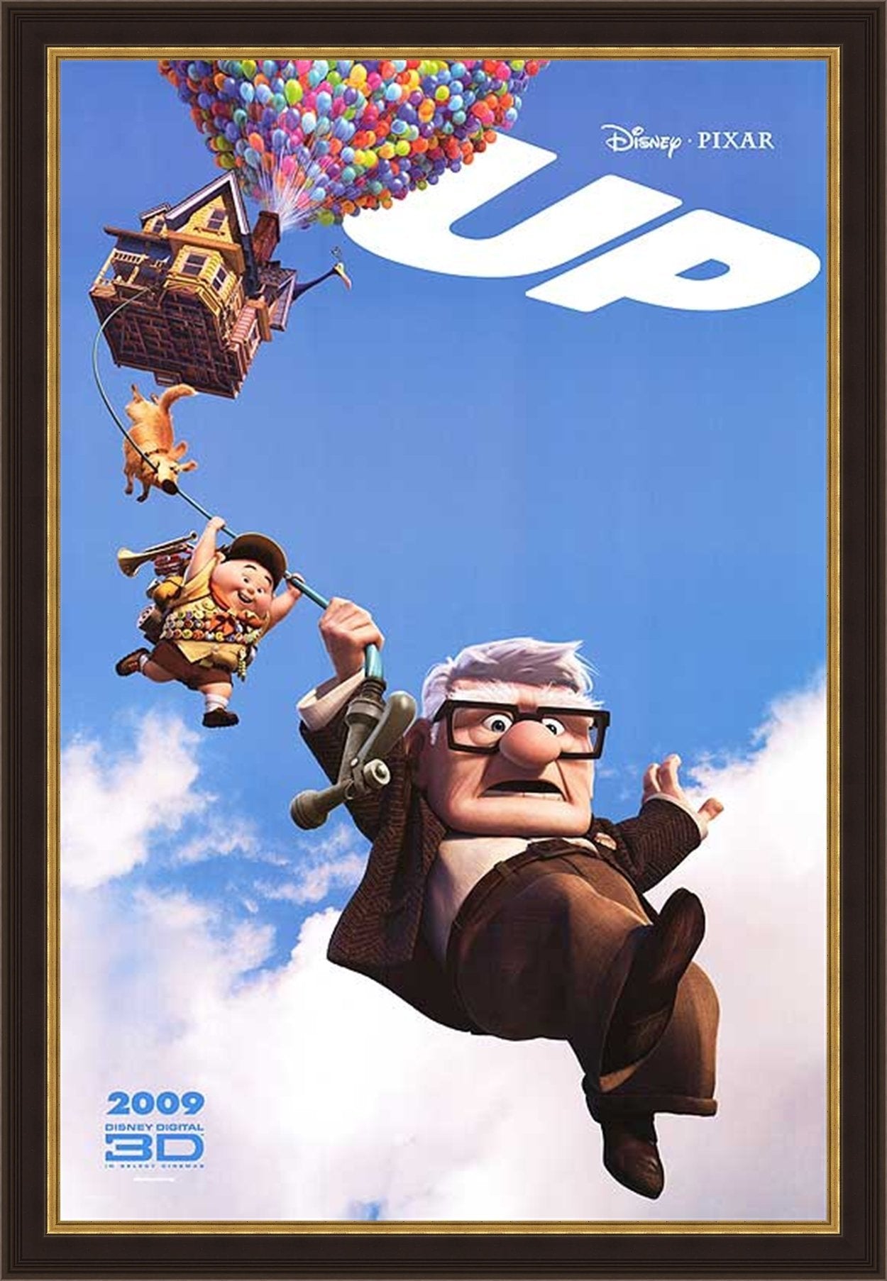 An original movie poster for the Disney Pixar film Up