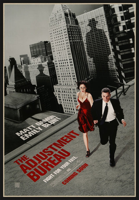 An original movie poster for the film The Adjustment Bureau