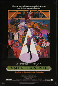 An original movie poster for the Ralph Bakshi film American Pop