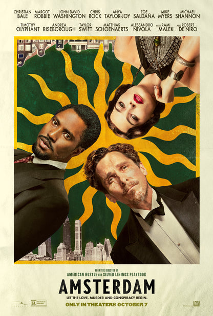 An original movie poster for the film Amsterdam