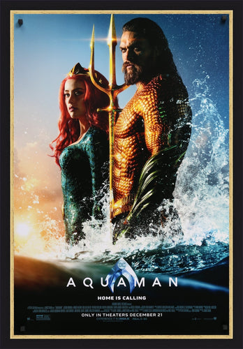 An original movie poster for the film Aquaman