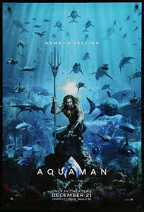 An original movie poster for the film Aquaman