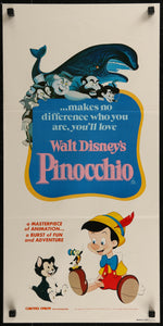 An original Australian Daybill movie poster for the Disney film Pinocchio