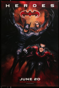 An original movie poster for the film Batman and Robin