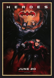 An original movie poster for the film Batman and Robin