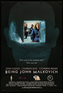 An original movie poster for the film Being John Malkovich