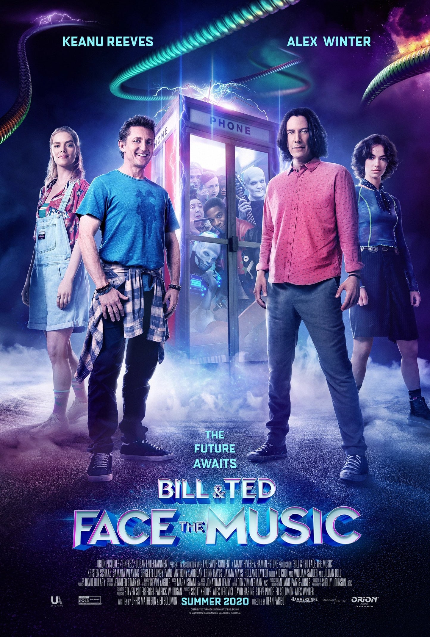 An original movie poster for the film Bill and Ted Face the Music