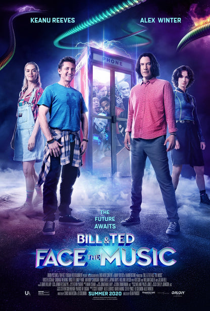 An original movie poster for the film Bill and Ted Face the Music