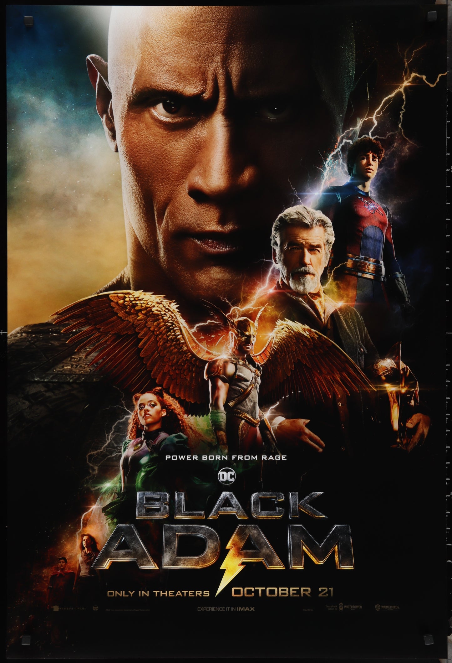 An original movie poster for the film Black Adam