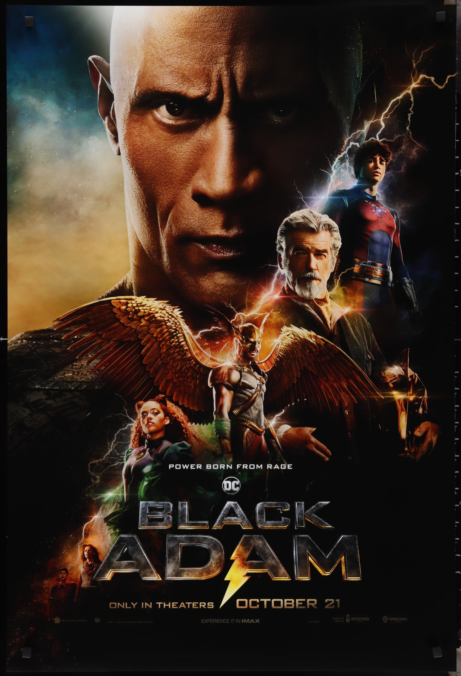 An original movie poster for the film Black Adam