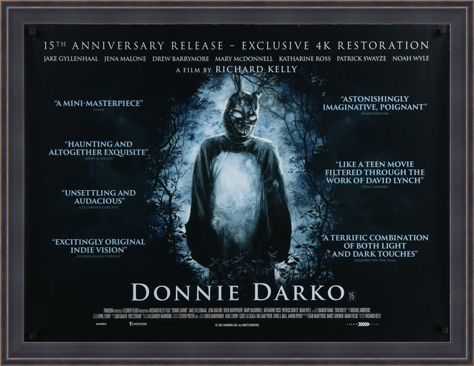An original movie poster for the film Donnie Darko