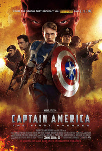 An original movie poster for the Marvel film Captain America The First Avenger