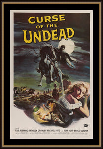 An original movie poster for the 1959 film Curse of the Undead