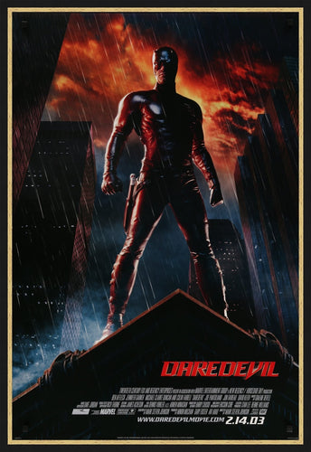 An original movie poster for the Marvel film Daredevil