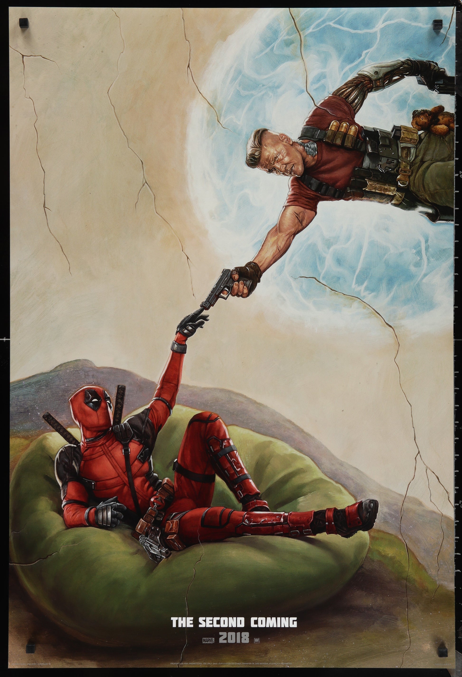 An original movie poster for the film Deadpool 2