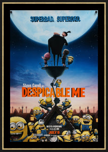 An original movie poster for Despicable Me with the minions