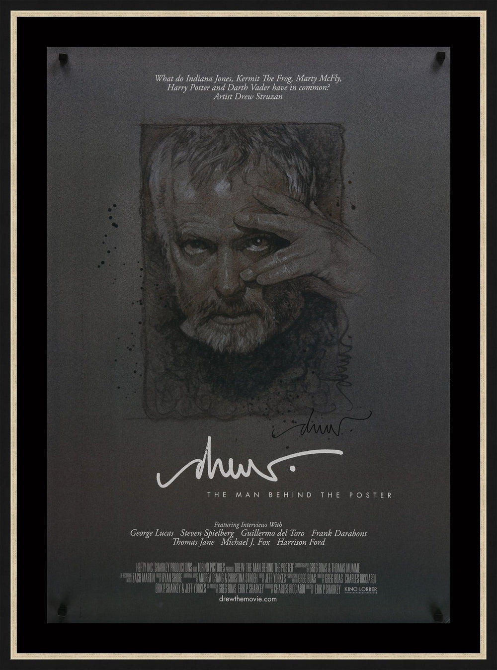 An original autographed poster for Drew: The Man Behind the Poster