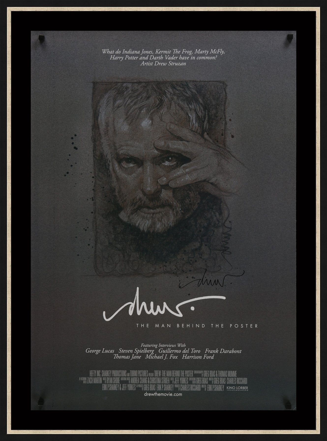 An original autographed poster for Drew: The Man Behind the Poster