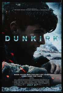 An original movie poster for the Christopher Nolan film Dunkirk