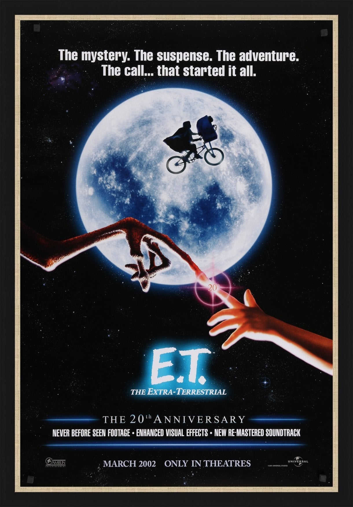 An original movie poster for E.T. The Extra Terrestrial