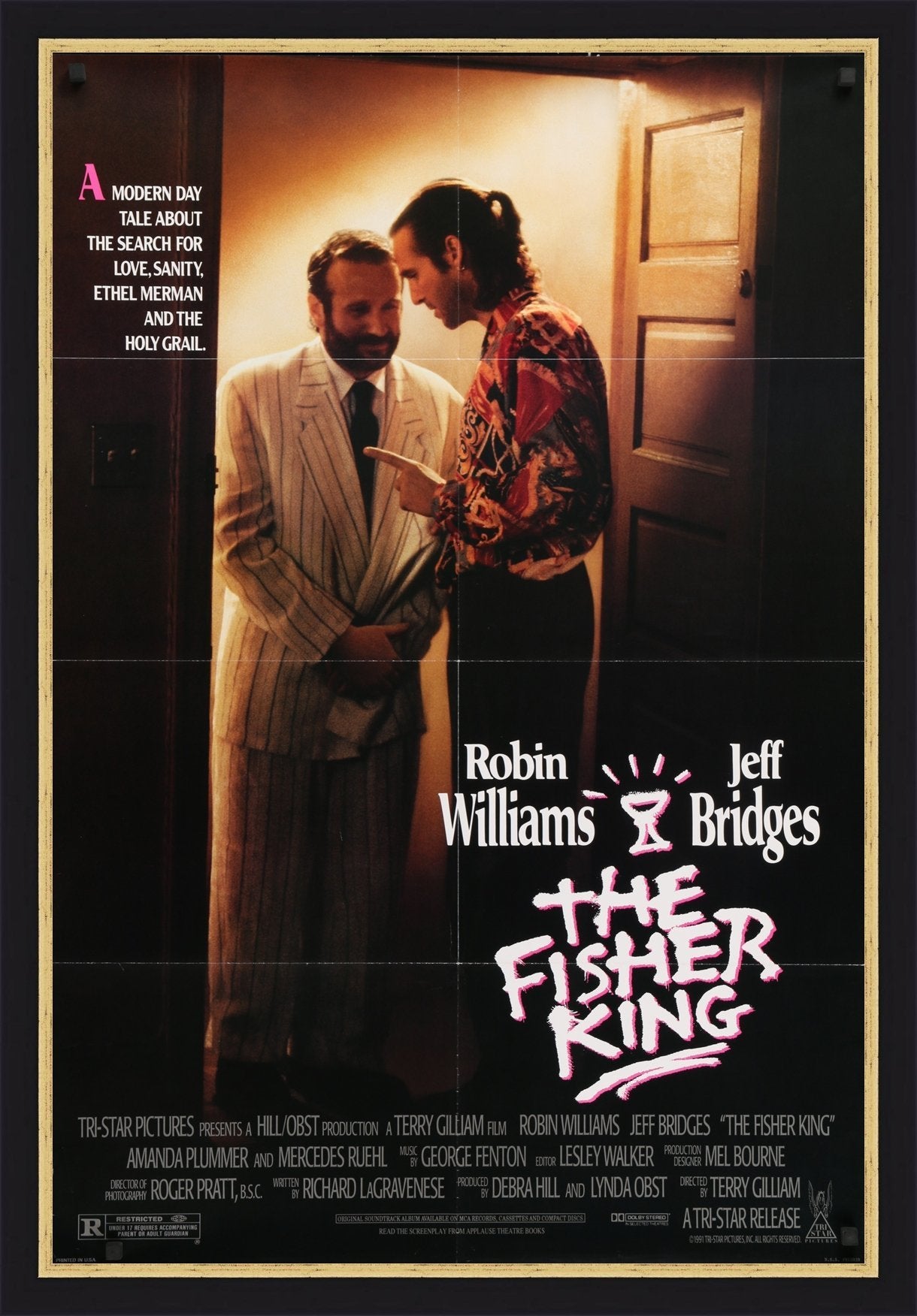 An original movie poster for the film The Fisher King