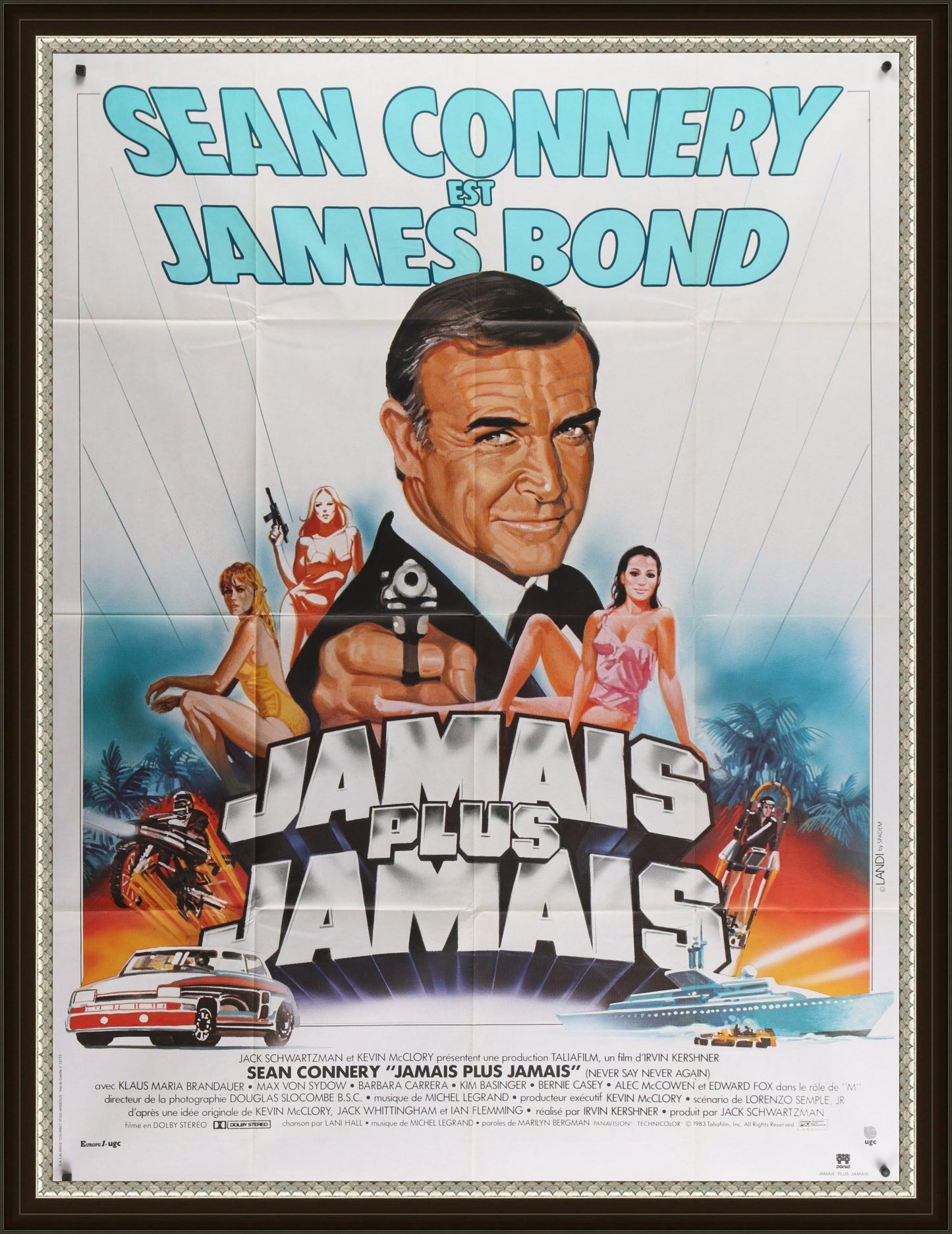 A guaranteed original movie poster for the James Bond film Never Say Never Again